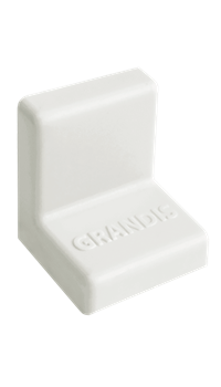 Уголок GRANDIS Белый 20*20мм накладка - фото 15050