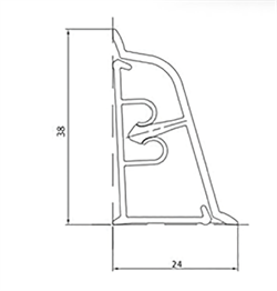 Плинтус для столешницы korner lb37