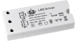 Источник питания стаб. напр. для LED 220VAC/12VDC, max 15Вт, пласт. корупус 97,5*42*16мм - фото 32237