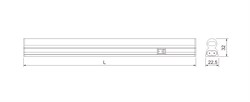 Светильник LED линейный Line 1E-970, с выкл. 4000К,14Вт,220В,1010-1230лм, 970*23*33мм, белый - фото 34234