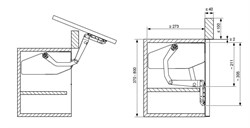 Подъемник ФриСвинг, S5sw, Комплект из 2шт (правый и левый), 2 крепления к фасаду и 2 крепления к фасаду и 2 крепежные втулки, Н500-670мм, 2,4-10 - фото 35825