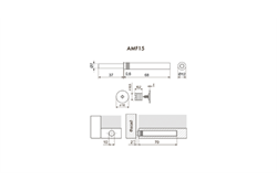AMF15/GRPH Магнитный толкатель Push-to-Open скрытого монтажа - фото 35831