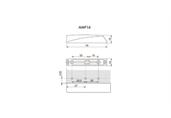 AMF16/GRPH Накладка открытого монтажа для толкателей AMF14/GRPH и AMF15/GRPH - фото 35836