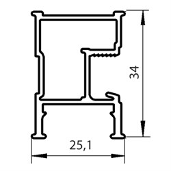 ПРЕМИУМ Матовая бронза Вертикаль RH-образная под кромку 5,4м - фото 39665