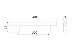 RR002BSG.5/320 Мебельная ручка ЗАКАЗ - фото 40408