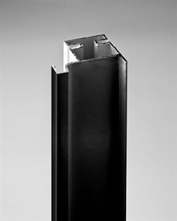 L-образный Черный Вертикальный боковой профиль под 18мм Premium line Gola Rehau 3,0м - фото 47208