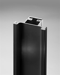 C-образный Черный Вертикальный промежуточный профиль под 16 мм Premium line Gola Rehau 3,1 м - фото 47213