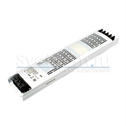 Источник питания стаб. напр. для LED плоский 220VAC/12VDC, max 100Вт IP20, алюм корп бел 273*53*22мм - фото 51298