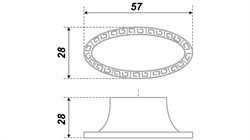 RC408EAB.4 Ручка мебельная, кнопка RC408EAB.4 - фото 51705
