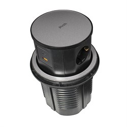 Блок розеток вертикальный POP UP LIFT GLASS черный 3 EURO, USB A+C  Д120 11.800.02.048