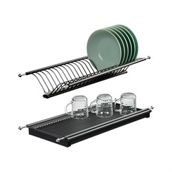 Сушка д/посуды KLB600мм D280*W565*H65мм с поддоном,нерж.сталь (черный) <1/5> 0609213 0609213 - фото 60341