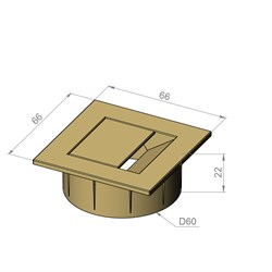 Заглушка кабель-канала D60мм, цвет черный, (уп. 60шт) ЗКЧ-60 - фото 61518