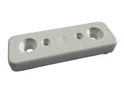 Подпятник мебельный пластиковый, Белый, 50х17хh6 мм, под саморез/гвоздь 09101040 - фото 61599