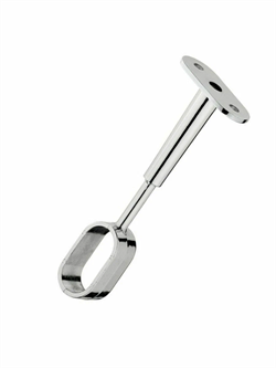 Держатель овальной трубы регулируемый сквозной, хром, гальваника 51821 - фото 61763