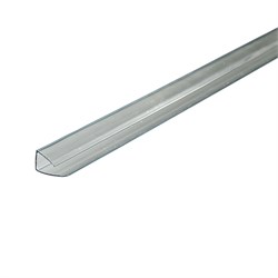 ПТ-06 поликарб. профиль для торц подстветки, прозрачный, на стекло 6мм, 2100*6мм 17.800.00.102 - фото 62235