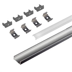 КСС 1506W-01  Алюминиевый профиль анод + молочный диффузор, 4 клипсы, 4 заглушки 17.800.00.397