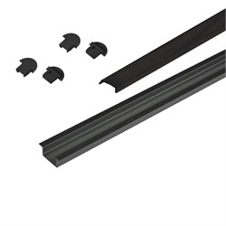 КСС 2206W-02 черный профиль +  черный диффузор, 4 заглушки 17.800.00.392 - фото 62840