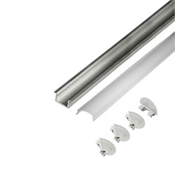 КСС 2207 диффузор для ал.профиля  3м, полуматовый, 4 заглушки 19.143.36.294 - фото 62861