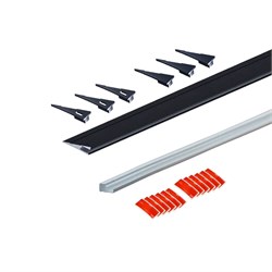 КСС SOLO 2408T профиль накладной Черный + диффузор силик.3м, 3+3 заглушки + 12шт высечки 9*13мм 19.143.38.511 - фото 62885