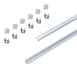 КСС SOLO 0806W профиль накладной + диффузор 3м Молочный, 3+3 заглушки + 6 клипс 19.143.39.778 - фото 62893