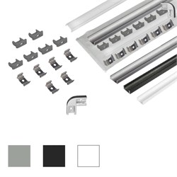 КСС 1506W диффузор полуматовый, 4 клипсы, 4 заглушки с отверстием + угол соед.90* 19.143.39.787 - фото 62900