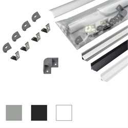 КСС 1616W диффузор молочный белый, 4 клипсы, 4 заглушки с отверстием, 1 угловое соединение 90* 19.143.39.791 - фото 62904