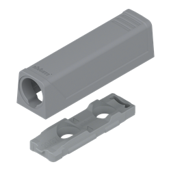 Держатель TIP-ON BLUM, прямой, короткий, серый 956.1201-серый - фото 63310