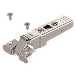 Петля Clip top BLUM на 95° для алюминиевых рамок под саморез с пружиной, накладная, никель 71T950A - фото 63333