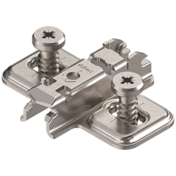 Планка ответная BLUM крестообразная, с уст. евровинтами, 3мм, никель 173L8130 - фото 63361