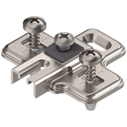 Планка ответная под петлю BLUM для холодильников, крестообр. с распорными пробками, никель 194K6100E - фото 63371