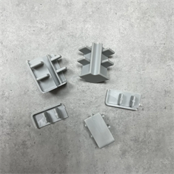 Комплект фурнитры для Прямоугольного плинтуса СЕРЫЙ 00000011847 - фото 63409