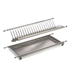 Сушка для посуды двухуровневая с поддоном, 915-968 мм, нержавеющая стальь LE 1000 - фото 63837