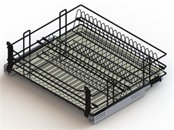 Посудосушитель выкатной ГТВ база 700мм с напраправляющими с доводчиком (черный) 15.28.04.4.1.1 - фото 63934