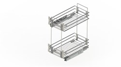 Бутылочница Квадро ГТВ 450 с направляющими с доводчиком (хром) 10.62.05.1.1.1 - фото 63936