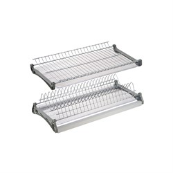 Сушка двухуровневая в базу 700 мм с AL проф., хром без упаковки VAR 700 KOMPLEKT - фото 63949