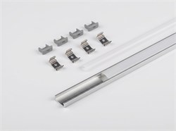 1506W-04 Алюминиевый профиль 2м белый +  диффузор молоч, 4 клипсы, 4 заглушки 17.800.00.444