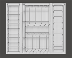 Сушка выдвижная Ф125, Дайнинг Агент 600мм, цвет ТИТАН, дно Белое 2395589706 - фото 64674