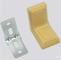 Уголок 26*26*26 жёлто-бежевый, с заглушкой 00008122649 - фото 64702