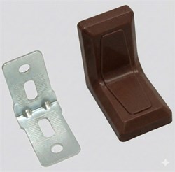 Уголок 26*26*26 темно-коричневый, с заглушкой 00008123237 - фото 64704