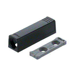 Держатель TIP-ON BLUM, прямой, короткий, карбон (черный) 956.1201-карбон - фото 64875