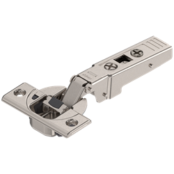 Петля CLIP TOP BLUMOTION на 95° под саморез с пружиной, накладная, для профильных дверей, никель 71B9550 - фото 65350