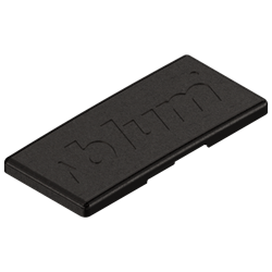 Заглушка на плечо петли BLUM Clip Top Blumotion 155° с логотипом, оникс 70.4503.BP ons
