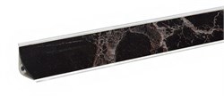 Плинтус Korner LB15 6094 Мрамор макрвина черный глянец 3м 07392