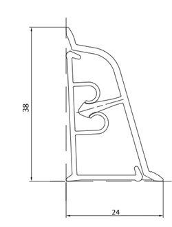Плинтус Korner LB381 66 Серый каспий 3м 20082026-122833