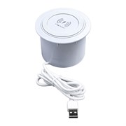 Источник питания LIFT mini, D70*50мм, белый, беспроводная зрядка, USB-A + USB-C
