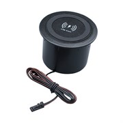 Источник питания LIFT mini, D70*50мм, черный , беспроводная зрядка, USB-A + USB-C