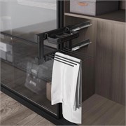 Вешалка Starax для брюк, ремней (400х475х290) с боковым креплением, левая, антрацит S-6735-A (S-6755) 071584