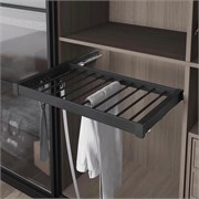 Вешалка Starax для брюк, галстуков,ремней 600 мм (560-590х475х70) тандем BLUM, антрацит S-6707-A (S-6797) 0715189