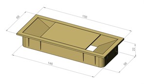 Заглушка кабель-канала 156х66мм, цвет черный, (уп. 105шт) ЗПЧ-105