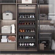 Поворотная обувница в базу 800 мм, Starax, (700х360х1630-1830 мм), антрацит, S-6834-A 0715217